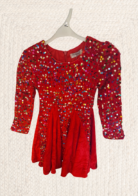 Rood Pailletten Jurkje