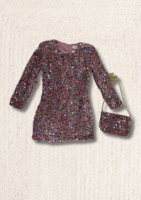 Glitter Party jurk Roze